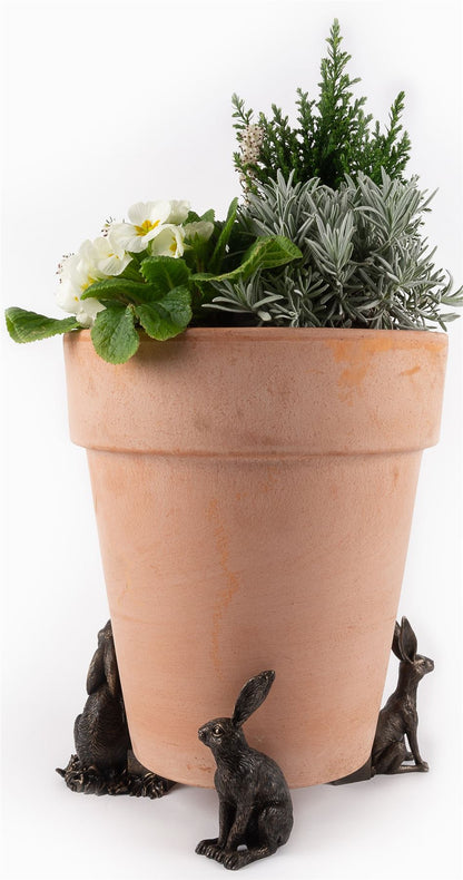 Drove Of Hares Plant Pot Feet - Set of 3 - Moongazing, Sitting and Vigilant Hares