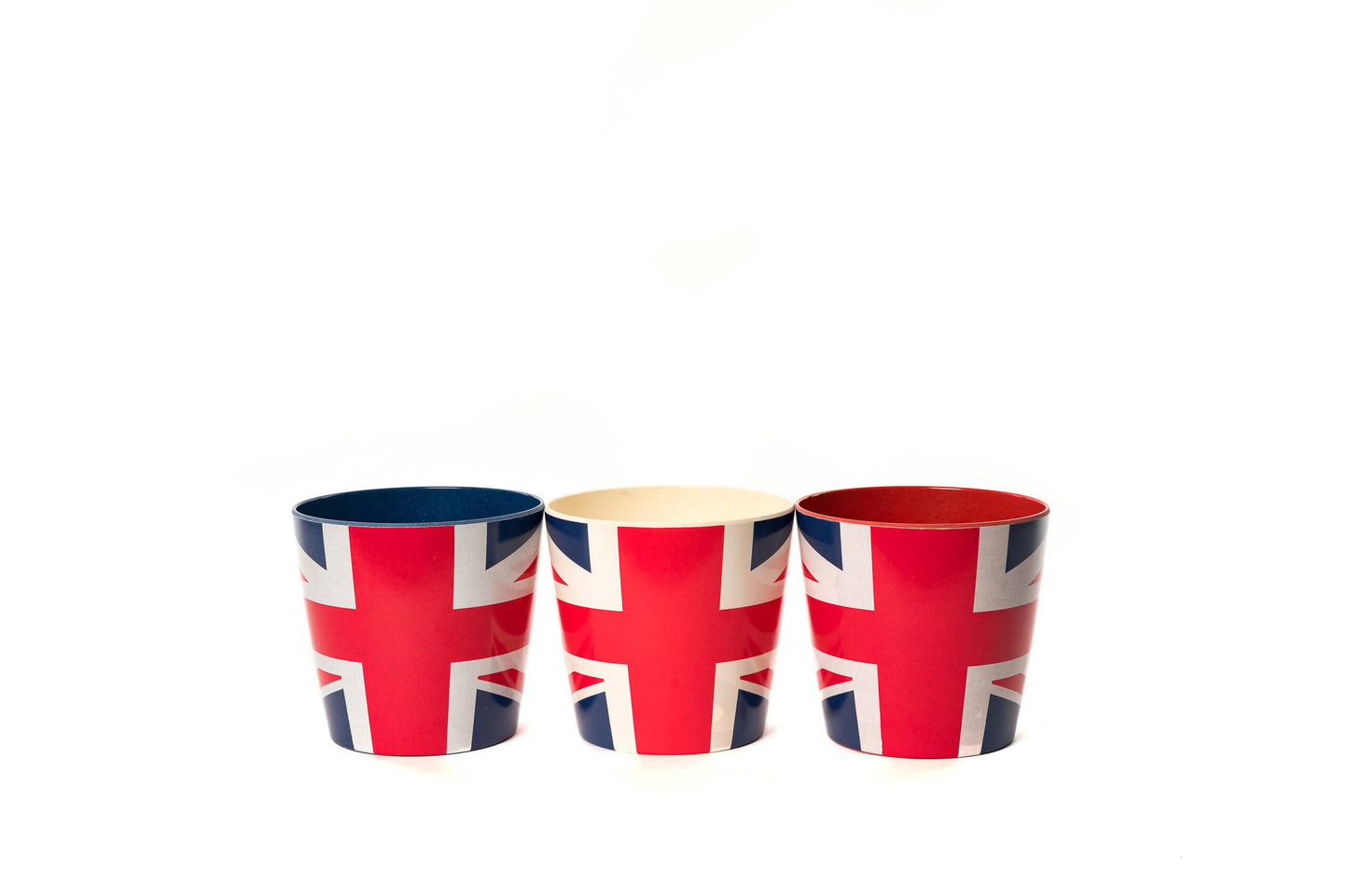 Eco-Pot Bamboo Flags Union Jack, Flag of the United Kingdom - Set of 3